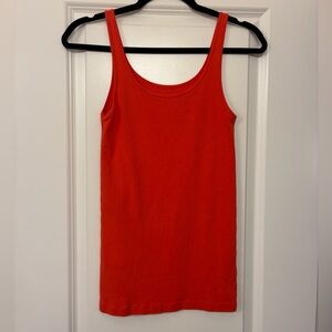 EILEEN FISHER 100% Organic Cotton Tank Top Poppy Red Women’s Size Small